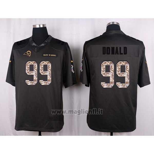 Maglia NFL Anthracite Los Angeles Rams Donald 2016 Salute To Service